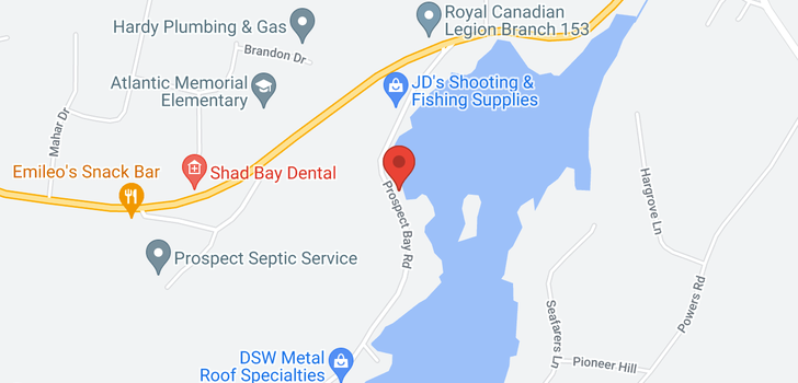 map of 106 Prospect Bay Road